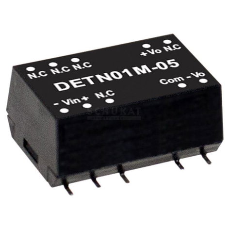 Mean Well DETN01M-15 DC/DC feszültségváltó modul 34 mA 1 W Kimenetek száma: 2 x Tartalom, tartalmi e