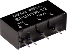 Mean Well SPU01L-15 DC/DC feszültségváltó modul 67 mA 1 W Kimenetek száma: 1 x Tartalom, tartalmi eg