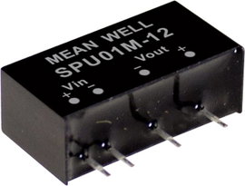 Mean Well SPU01L-12 DC/DC feszültségváltó modul 84 mA 1 W Kimenetek száma: 1 x Tartalom, tartalmi eg
