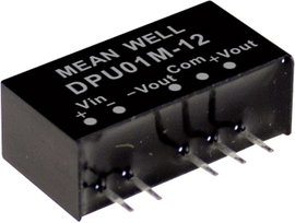 Mean Well DPU01L-12 DC/DC feszültségváltó modul 42 mA 1 W Kimenetek száma: 2 x Tartalom, tartalmi eg