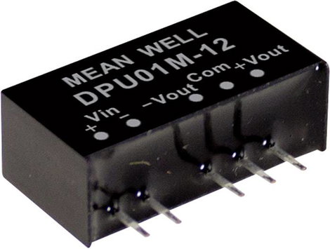Mean Well DPU01L-12 DC/DC feszültségváltó modul 42 mA 1 W Kimenetek száma: 2 x Tartalom, tartalmi eg