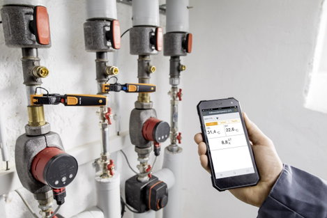 Okostelefonnal vezérelhető csőhőmérséklet érzékelő -40 ... +150 °C, Testo 115i 4. kép