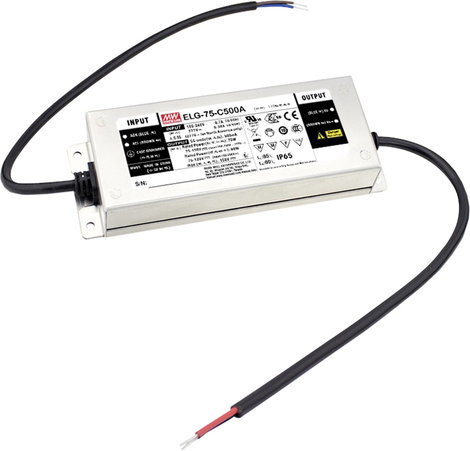 Mean Well ELG-75-C1400B-3Y LED meghajtó Állandó áramú 75.6 W 1400 mA 107 - 214 V/DC 3-az-1-ben fénye