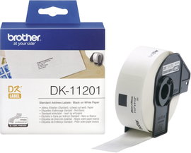Brother DK-11201 Etikett tekercs 29 x 90 mm Papír Fehér 400 db Véglegesen tapadó DK11201 Cím etikett