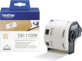 Brother DK-11209 Etikett tekercs 62 x 29 mm Papír Fehér 800 db Véglegesen tapadó DK11209 Cím etikett