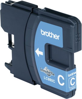 Brother Tinta Tintenpatrone Eredeti Cián LC980C