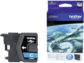 Brother Tinta Tintenpatrone Eredeti Cián LC985C