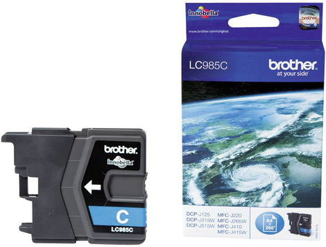 Brother Tinta Tintenpatrone Eredeti Cián LC985C