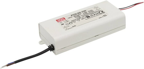 Mean Well PCD-60-1400B LED meghajtó Állandó áramú 60 W 1.4 A 25 - 43 V/DC Dimmelhető, PFC-áramkör, T