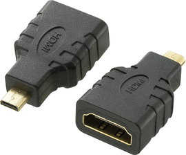 SpeaKa Professional SP-7870184 HDMI Átalakító [1x HDMI dugó, D mikro - 1x HDMI alj] Fekete aranyozot