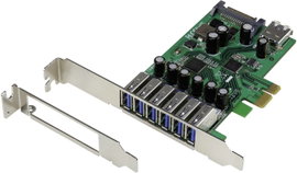 Renkforce 6+1 port USB 3.0 kontroller kártya USB-A PCIe