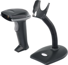 Renkforce LS6320E USB-Kit Vonalkód olvasó Vezetékes 1D Lézer Fekete Kézi szkenner USB