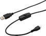 Joy-it USB kábel USB 2.0 USB-A dugó, USB mikro B dugó 1.50 m Fekete Be-/kikapcsolóval K-1470 bélyegkép