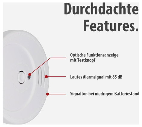 Füstérzékelő, elemes füstjelző Brennenstuhl RM C 9010 1290080 3. kép