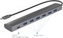 Renkforce 6+1 port USB 3.1 gen. 1 hub Pass-Through áramcsatlakozóval, Alumínium házzal Ezüst bélyegkép
