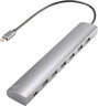 Renkforce 6+1 port USB 3.1 gen. 1 hub Pass-Through áramcsatlakozóval, Alumínium házzal Ezüst 7. bélyegkép