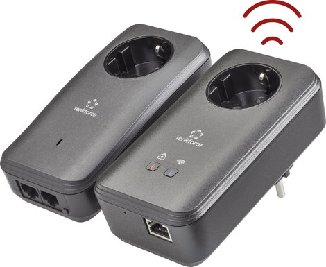 Renkforce PL600D WiFi Powerline WLAN kezdő készlet 500 MBit/s