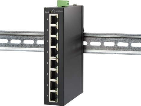 8 portos ipari Ethernet switch kalapsínre szereléshez, Renkforce FEH-800 RF-3394868