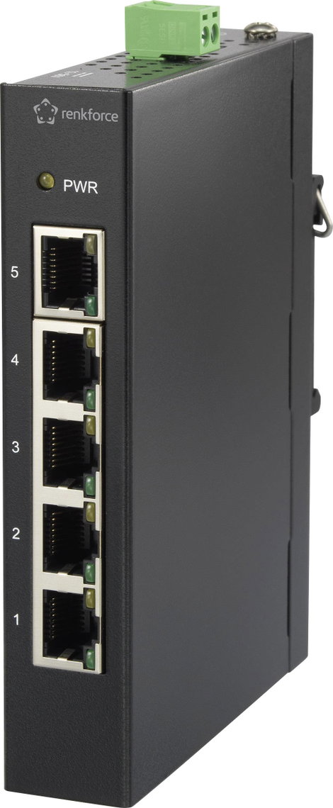 Renkforce FEH-500 Ethernet portok száma 5 Üzemi feszültség 12 V/DC 2. kép