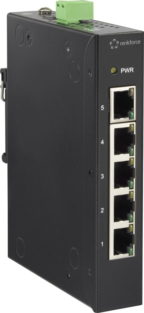 Renkforce FEH-500 Ethernet portok száma 5 Üzemi feszültség 12 V/DC 3. kép