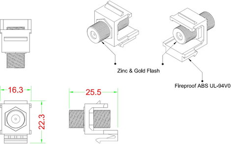 Renkforce RF-KS-FKP F beépítő modul Keystone 3. kép