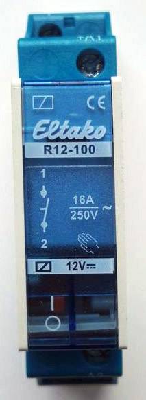 Eltako 22100054 Kapcsoló relé Névleges feszültség: 12 V Max. kapcsolási áram: 8 A 1 záró 1 db