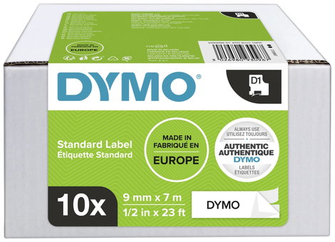 DYMO 2093096 Feliratozó szalag 10 részes készlet Újrahasznosított műanyag Szalagszín: Fehér Szövegsz