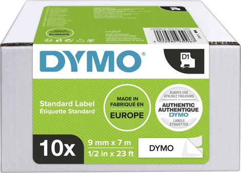 DYMO 2093096 Feliratozó szalag 10 részes készlet Újrahasznosított műanyag Szalagszín: Fehér Szövegsz 3. kép
