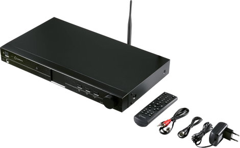 DAB+ és internetrádió, WLAN, LAN, Bluetooth®, DLNA, alu ház, Renkforce RF-DAB-IR1700 4. kép