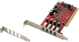 Renkforce 4 port USB 3.0 kontroller kártya USB-A PCI