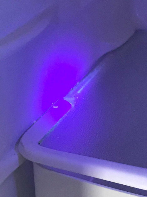 UV LED-es kézilámpa 395-400 nm, elemes, csuklópánttal, 95 g, Berger & Schröter 3. kép