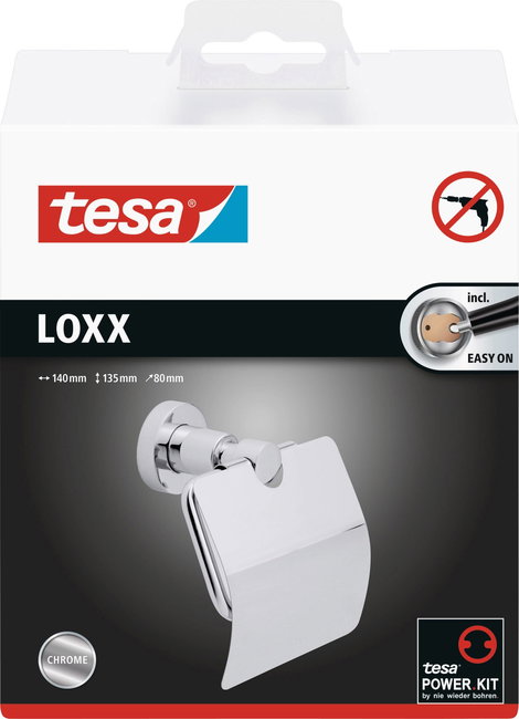 tesa LOXX Toalettpapír tartó Ragasztó Fém 4. kép