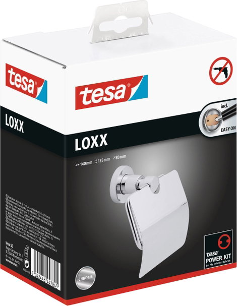 tesa LOXX Toalettpapír tartó Ragasztó Fém 5. kép