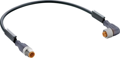 Belden 44203-1 Érzékelő-/működtető összekötő, konfekcionált M12 Dugó, egyenes, Alj, hajlított 3.00 m