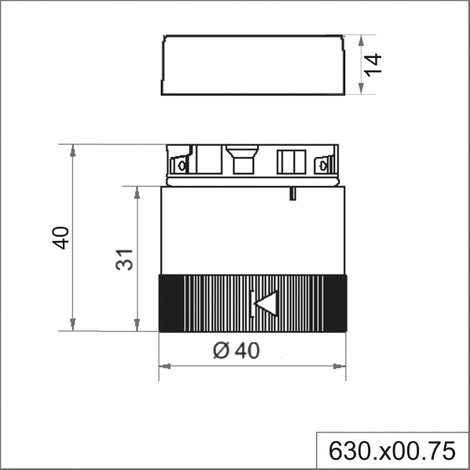 Werma Signaltechnik KombiSIGN 40 Jeladó csatlakozó elem Alkalmas (sorozat) KombiSign 40 2. kép
