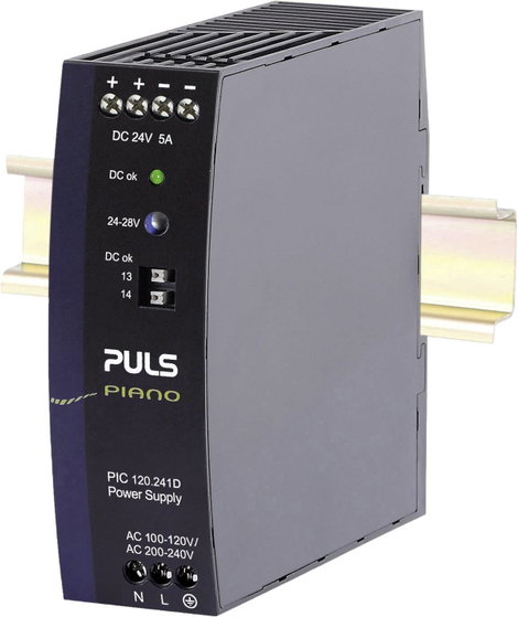 PULS Piano Kalapsínes tápegység 24 V/DC 5 A 120 W Kimenetek száma:1 x Tartalom, tartalmi egységek re