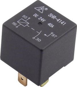 Autó relé, Tru Components SHR-4141A 24VDC 40A 4 láb,