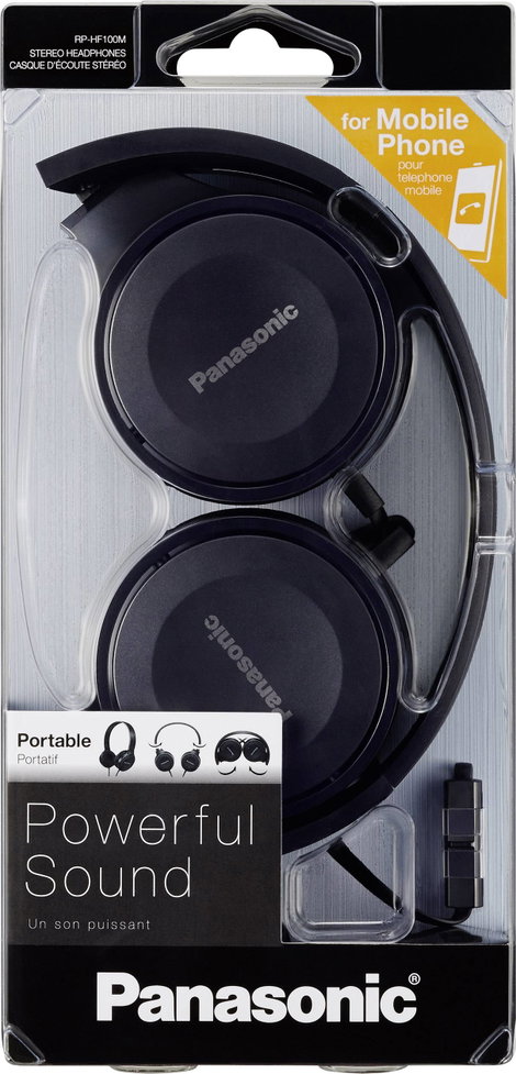 Panasonic RP-HF100ME On Ear fejhallgató Vezetékes Fekete Összehajtható, Headset 7. kép