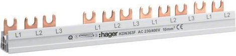 Hager KDN363F Fázis sín 3 pólusú 63 A 1 db