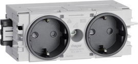 Hager GS20009011 Parapet csatorna Beszúró modul (Sz x Ma x Mé) 120 x 50 x 61 mm Grafit fekete (RAL 9