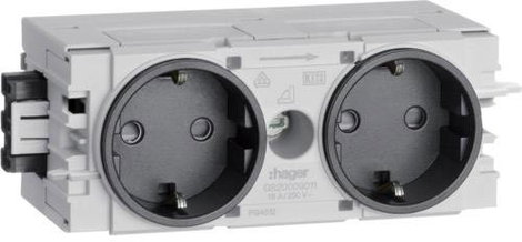 Hager GS20009011 Parapet csatorna Beszúró modul (Sz x Ma x Mé) 120 x 50 x 61 mm Grafit fekete (RAL 9