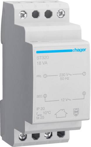 Hager ST320 Biztonsági transzformátor 12 V 1.5 A