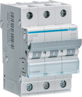 Hager MCN332 MCN332 Vezeték védőkapcsoló 3 fázisú 230 V, 400 V