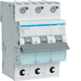 Hager MCS316 MCS316 Vezeték védőkapcsoló 3 fázisú 16 A 230 V, 400 V