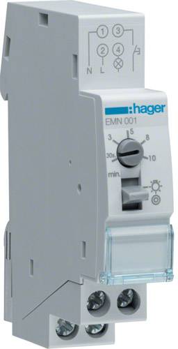 Hager EMN001 Lépcsőház világítás időkapcsoló Kalapsínes 230 V