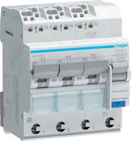 Hager ADZ316D Hibaáram védőkapcsoló 3 fázisú 3 pólusú 16 A 0.03 A 230 V