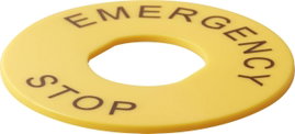 TRU COMPONENTS TC-S10 Figyelmeztető gyűrű, vész kikapcsolóhoz (Ø) 40 mm NOT-AUS Sárga 1 db