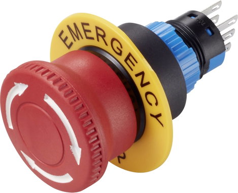 TRU COMPONENTS TC-T14-2240 Figyelmeztető gyűrű, vész kikapcsolóhoz (Ø) 40 mm NOT-AUS Sárga 1 db 2. kép