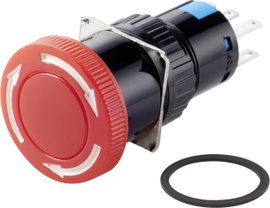 TRU COMPONENTS TC-LAS1-AY-22TS Vészkikapcsoló 250 V/AC 3 A 2 nitó, 2 záró IP40 1 db