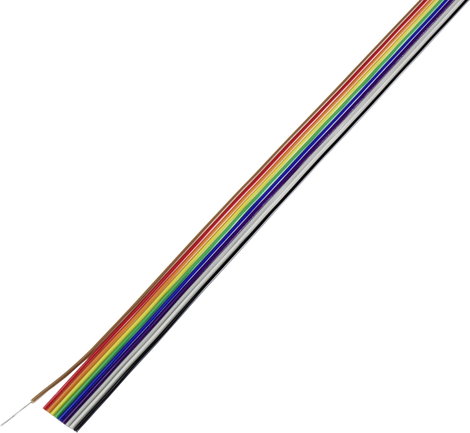 TRU COMPONENTS TC-7638572 Adatvezeték Raszterméret: 1.27 mm 20 x 0.125 mm² Többszínű 10 m 2. kép